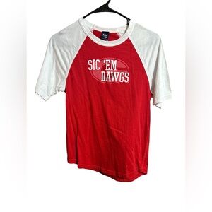 Kid N Me Georgia Bulldogs Quarter Sleeve T-Shirt Size L